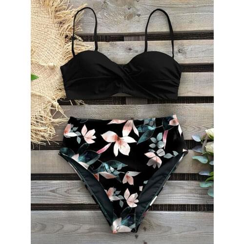 Sexy Bikini 2021 Female Swimsuit Women Swimwear Thong Push Up Bikinis Set High Waist Swimming Suits Ruffled Bathing Suit