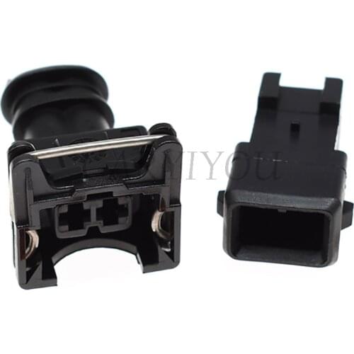 1 Set 2 Pin Male Female 3.5MM Tyco AMP Junior Power Timer Fuel Injector EV1 Waterproof Connector Ignition Coil Plug 282189-1