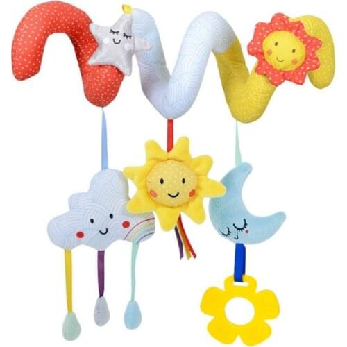 Cute Moon&Star Shaped Stroller Hanging Plush Accessories Early Educational Toys Bed Around Hanging Supplies Plush Made