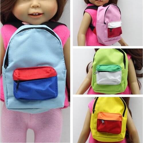 18in American Generation Girl Doll Bag Baby New Born Dolls Backpack Bag Doll Accessories schoolbag Mini Coin Bag Doll Bag