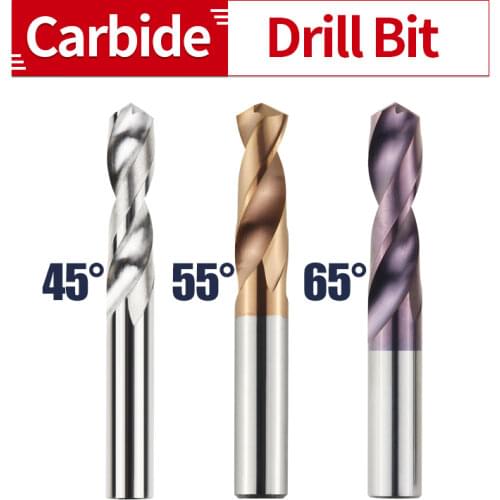 Tungsten steel drill bit 1PC 1.0-22.0mm HRC45/55/65 Solid Carbide Drill Bits Twist Drill Bit For Hardened Alloy Tool