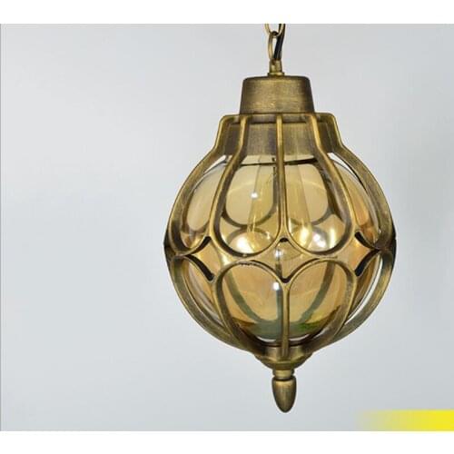European Porch Simple Retro Outdoor Chandelier Waterproof Garden lamp Villa Garden Aisle Rust Balcony Light