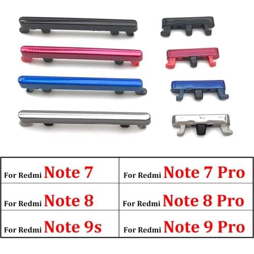 For Xiaomi Redmi Note 7 Pro SIde Volume Button + Power ON / OFF Buttton Key Set For Redmi Note 8 9 9S Pro Replacement Parts