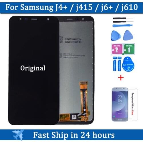 6.0'' Original For Samsung Galaxy J4+ J415 J6+ J610 LCD display Touch Screen Assembly for Samsung J4 plus J415 lcd screen