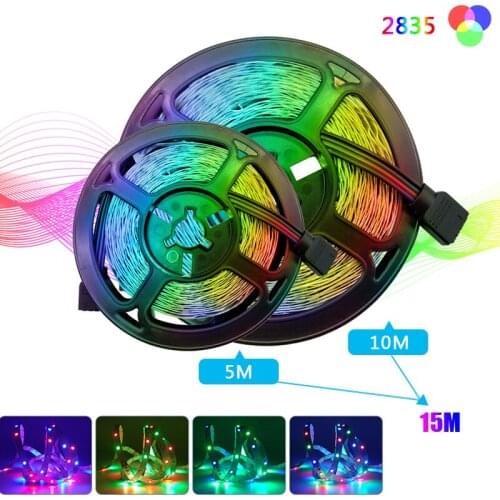 10M 20M 30M led strip SMD 2835 DC12V IR Remote control RGB set for Home&Room Decro RGB Flexible Diode Tape Led strip Ribbon led