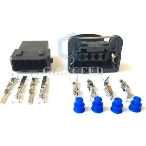 2 Sets 4 Pin 282192-1 Junior Power Timer Socket Plug Automotive Oxygen Sensor Connector Ignition Coil Plug