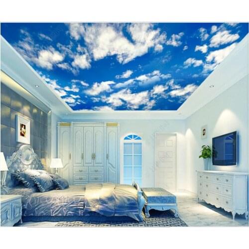3d photo wallpaper on the wall custom ceiling mural Blue clouds sky sunshine home decor living room Wallpaper for walls in rolls