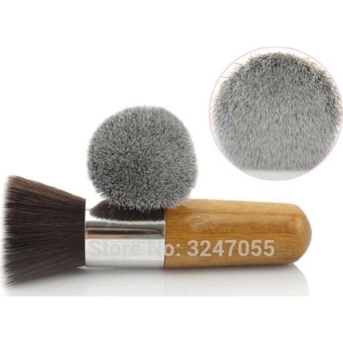 5pcs/lot Elegant Fashion Bamboo Flat Top Makeup Brush, Cosmetic Set Kit Tools Blush Brush, Professional Foundation Powder Brush