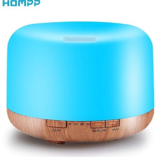 500ml Essential Oil Diffuser,Ultrasonic Aromatherapy Scented Oil Diffuser Vaporizer Humidifier,Timer and Waterless Auto Off