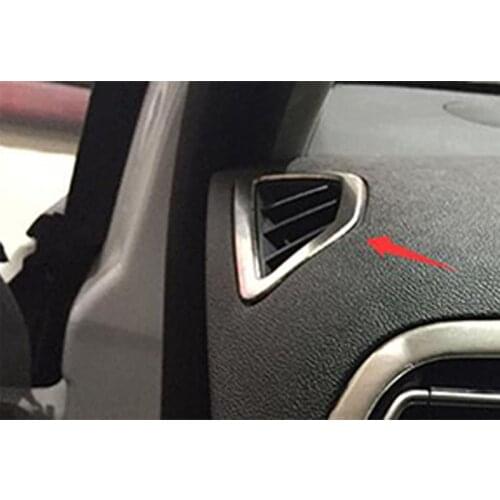 Stainless steel For Citroen C4 2016 Accessories Car front Small air outlet Decoration Cover Trim car styling