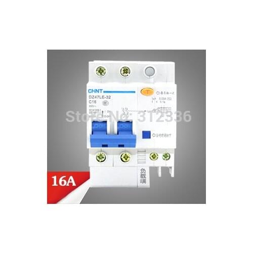 Free Shipping Two years Warranty NXBLE-32 DZ47LE-32 C16 2P 16A 2 pole ELCB RCD earth leakage circuit breaker residual current