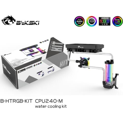 BYKSKI Water Cooling cooler Kit wait CPU Water Block Pump 240mm Radiator 120mm fan Computer radiator system
