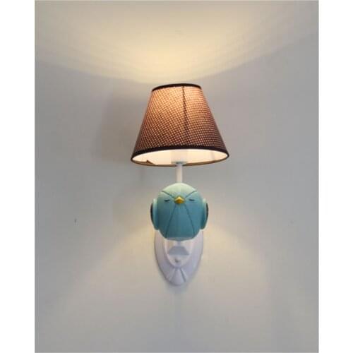 Nordic Resin Bird Children Wall Lamps Modern Minimalist Boy Girl Bedroom Lighting Cloakroom Clothing Store Corridor Wall Lights