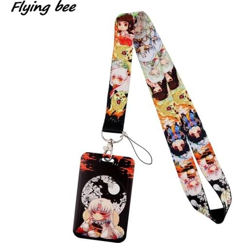 Flyingbee X2042 Anime Lanyard Card Holder Students Fans Hanging Neck Mobile Phone Lanyard Badge Subway Access Card Holder
