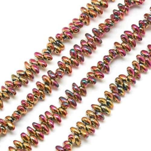 Electroplate 2-Hole Seed Bead Strands Czech Glass Beads DIY Bracelet Necklace For Jewelry Making Accessories about 336pcs/strand
