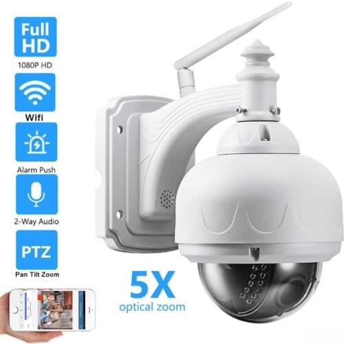 CamHi Outdoor IP Camera WiFi PTZ 1080P 5MP Infrared Security Surveillance Two Way Audio 5X Optical Zoom Auto Focus Night Vision