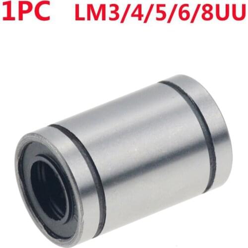 1PC Linear Bearing LM3UU LM4UU LM5UU LM6UU LM8UU Linear Bushing 8mm CNC Linear Bearings for Rods Liner Rail Linear Shaft parts