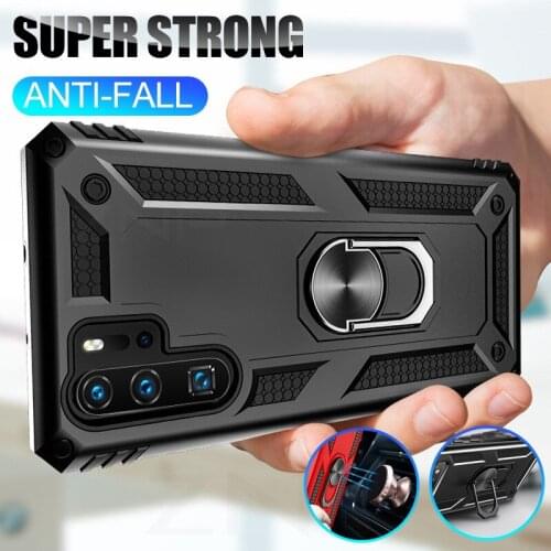 Magnetic Armor Ring Case For Huawei P30 P40 Pro P20 Lite Mate 30 P Smart Z Y9 Prime 2019 Honor 20 9X Nova 5T 6SE 7i Rugged Cover