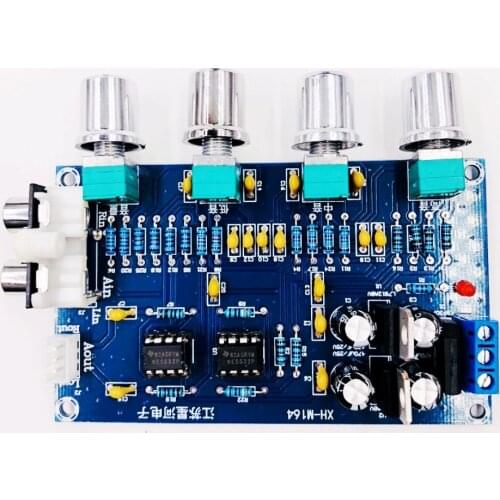 NE5532 Tone Board RCA Dual channel volume adjust Stereo Pre-amp Preamplifier Front Plate Power 2.0 Amplifier