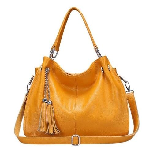 2021 New Genuine Leather Bag Women Real Leather Handbags Luxury Brand Designer Ladies Casual Tote Shoulder Crossbody Bags