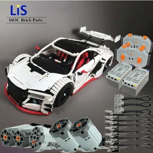 NEW High-tech Super Sports Mobile Cars MOC-10858 Acura NSX GT3 Framework + Bodywork MOC Building Blocks Bricks Toys gifts