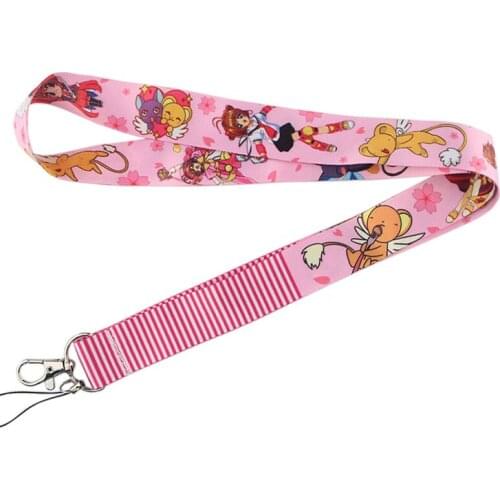 ZF671 1pcs High Quality Girl Magic Card Cute Cartoon Lanyard Badge ID Lanyards Phone Rope Key Lanyard Neck Straps Accessories