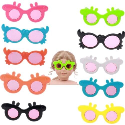 Doll Glasses 10 Colors Doll Accessories Fit 18 Inch American Doll & Doll Baby For Our Generation Girls Toy