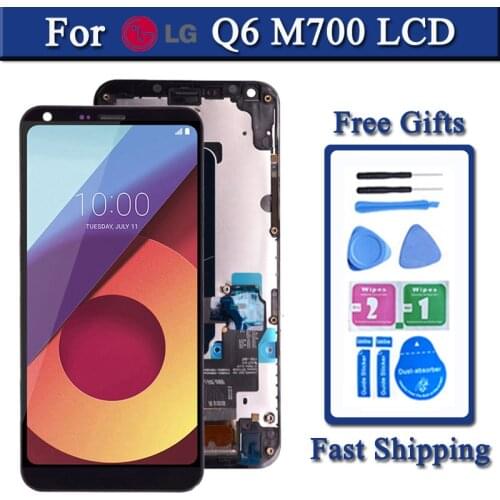 Original For LG Q6 M700 LCD Display Touch Screen Digitizer Assembly with frame 2160x1080 5.5 inch lcd for lg Q6 without frame
