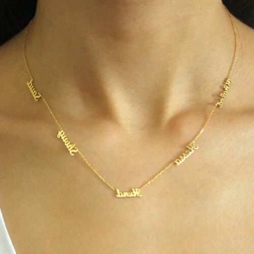 Spiritual Custom 1-4 Multiple Names Necklace Personalized Necklaces for Women Personalize Couple Family Nameplate Love Gifts