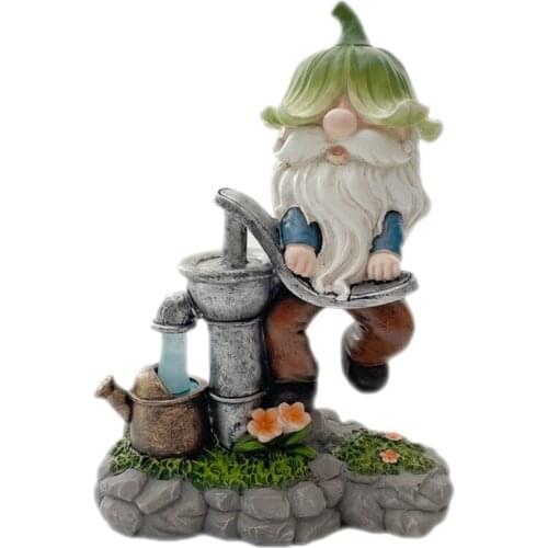 Naughty Garden Gnome Garden Decoration Creative Fetching Water Old Man Decor Figurines Home Decoartion Resin Craft