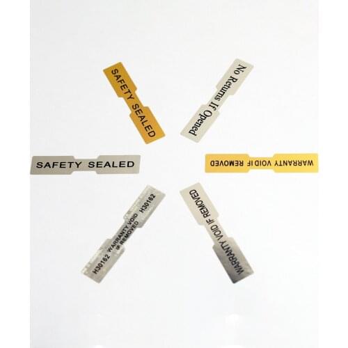 Custom Stickers On Hologram Secure Original Genuine Valid Authentic Holographic Lable 10x50mm Bone Shape VOID Label