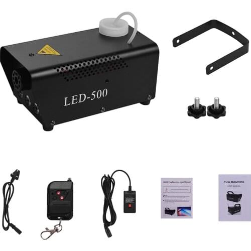 Professional 500W Fogger Wired and Wireless Remote Control Fog Smoke Machine for Holiday Performance Concert Singing