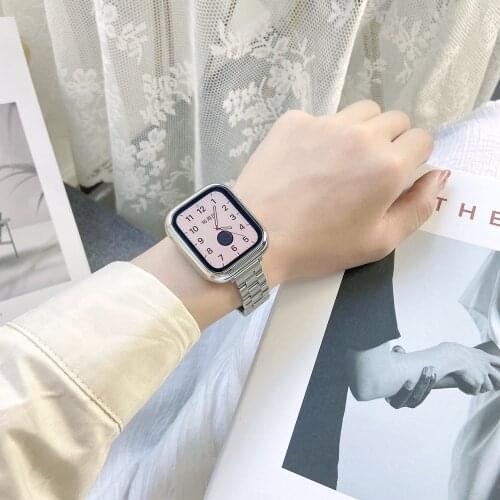 Stainless steel strap for iwatch 6 se/5/4/3/2/1 for Apple watch band 38mm 40mm 44mm 40mm metal wrist band