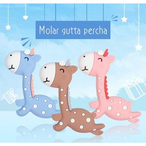 Cross-border special cartoon deer baby gum baby training gum grinding stick silicone toys for mothers and children supplies