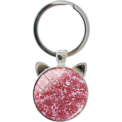 TAFREE New Candy Shape Novelty Handmade Silver-plated Cat Ear Keychain Men And Women Accessories Pendant