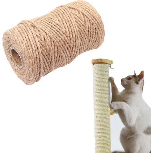 Cat Tree DIY Sisal Rope Cat Scratching Post Toy Cat Climbing Tree Replacement Rope Desk Legs Binding Rope for Cat Sharpen Claw