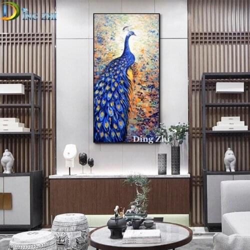 Animal Peafowl 5D Diy Diamond Painting Home Decoration Full Square Round Drill Mosaic Embroidery Cross Stitch Handmade Poster