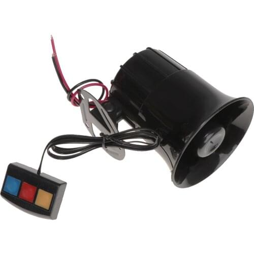 1 Set Car Motor Alarm Loud Speaker Siren Horn 30W 12V 3 Sound 110dB For Motorcycle Truck Boat Car RV Camper Yacht Etc 2019 New