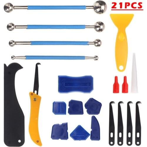 1 set Window Door Silicone Sealant Spreader Spatula Scraper Cement Caulking Removal Tool Finishing Sealant Grout Kits
