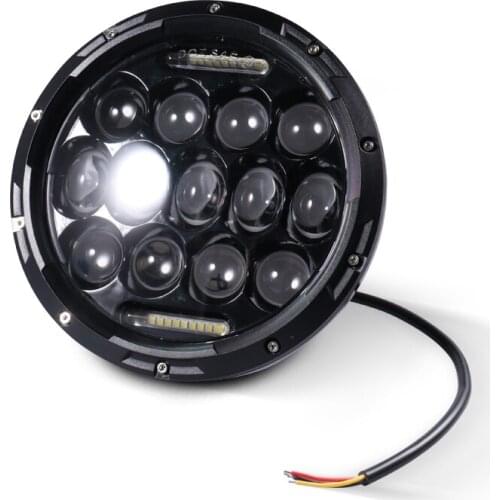 12-24v Universal 7 inch Round 13LED Headlight Hi/Lo Beam DRL Headlamp Motorcycle For Harley Honda Yamaha Suzuki Kawasaki