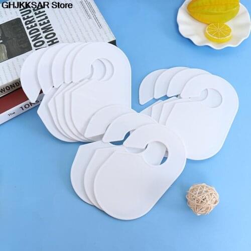 12pcs DIY Baby Clothing Size Dividers Plastic Clothes Marking Ring Size Dividers Garment Size Tags Rectangle Hangers Rack