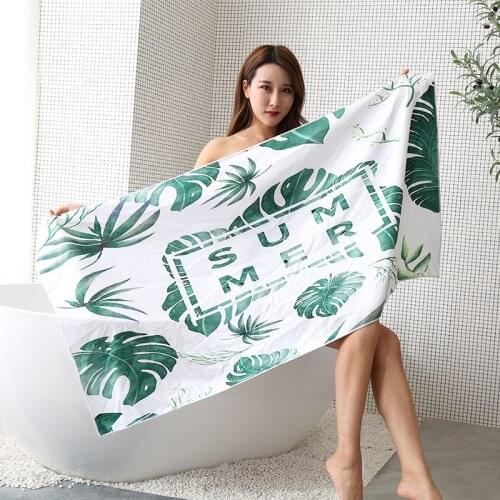 70*140cm Superfine Fiber Beach Towel Printing Holiday Swimming Quick Drying Soft Skin Care Water Imbibition Is Strong
