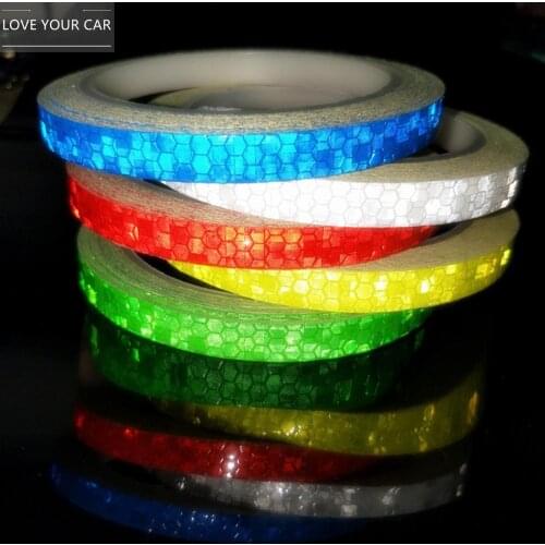8m Car Stickers Reflective Decoration Tapes Motorcycle Bike Body Rim Wheel Strip DIY Supply