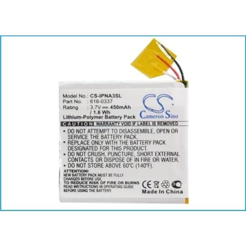 Cameron sino for iPod Nano 3rd 4GB G3 616-0311 616-0333 616-0337 battery