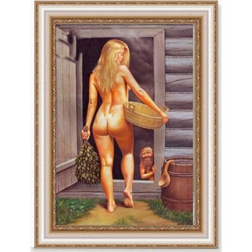 Diamond Painting Women DIY Needlework Diamond Embroidery Round Crystal Resin Picture Mosaic Picture Woman Naked