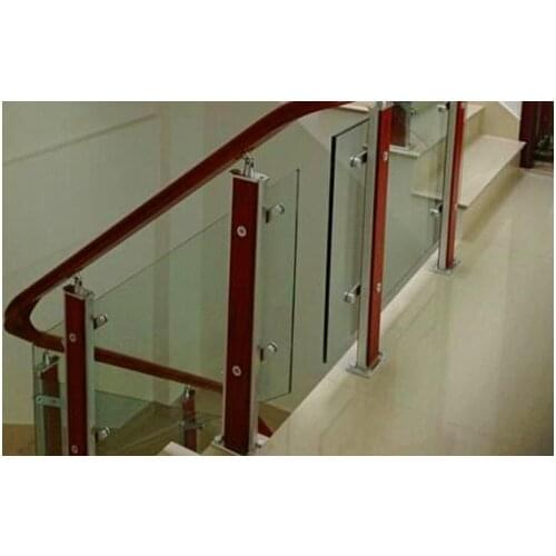 Freeshipping Black Color 950mm Wooden column Floor Mount Newel Handrail Armrest Post Pillar Pole for Glass