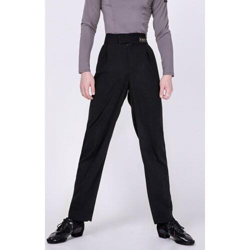 Black Latin Dance Pants Men Tango Dancewear Stage Costume Ballroom Practice Trousers Designer Clothes Modern Dance Outfit JL3270