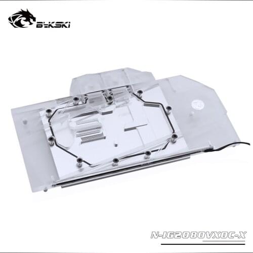 Bykski Water Block use for Colorful iGame RTX2070/2080 Vulcan X OC / Full Cover Copper Radiator Block/RGB Light