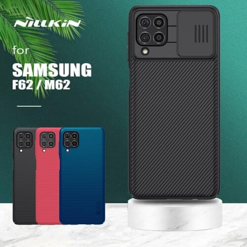 For Samsung Galaxy M62 F62 Case Nillkin CamShield Slide Camera Case Ultra-Thin Frosted Shield PC Hard Cover for Samsung F62 M62