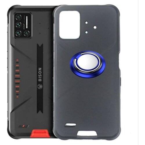 For UMIDIGI Bison 2021 Case Cover Finger Ring Slim Skin Coque For UMIDIGI Bison GT Case Metal Car Magnetic Holder Cover